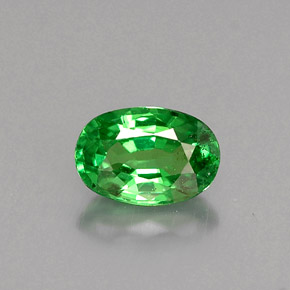 0.61캐럿 천연 크롬 그린 차보라이트 가넷, 타원형 컷, 6.3×4.2 mm, VS