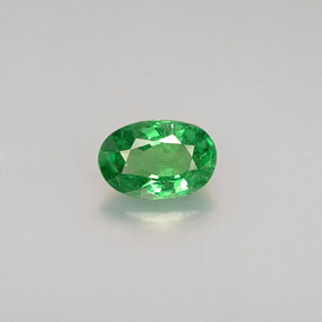 0.56캐럿 천연 크롬 그린 차보라이트 가넷, 타원형 컷, 6.1×4.1 mm, VS