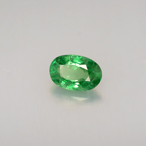 0.56캐럿 천연 크롬 그린 차보라이트 가넷, 타원형 컷, 6.1×4.1 mm, VS