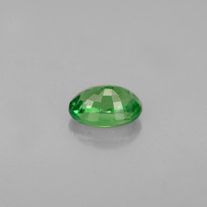 0.68캐럿 천연 크롬 그린 차보라이트 가넷, 타원형 컷, 6.1×4.2 mm, VS