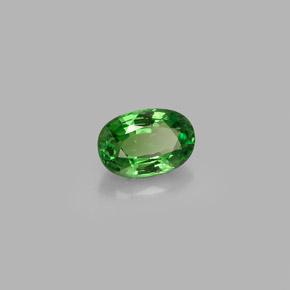 0.58캐럿 천연 크롬 그린 차보라이트 가넷, 타원형 컷, 6.1×4.1 mm, VVS-VS