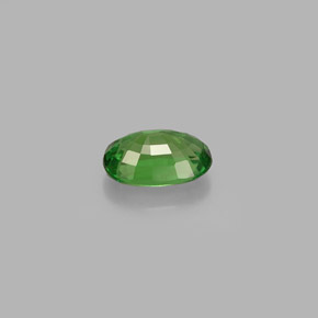 0.58캐럿 천연 크롬 그린 차보라이트 가넷, 타원형 컷, 6.1×4.1 mm, VVS-VS
