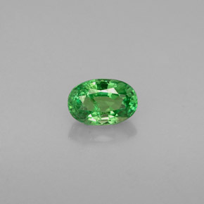 0.63캐럿 천연 크롬 그린 차보라이트 가넷, 타원형 컷, 6×4.1 mm, SI