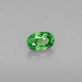 0.63캐럿 천연 크롬 그린 차보라이트 가넷, 타원형 컷, 6×4.1 mm, SI