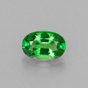 0.50캐럿 천연 비비드 그린 차보라이트 가넷, 타원형 컷, 6×3.9 mm, VS