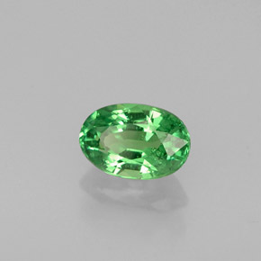 0.61캐럿 천연 크롬 그린 차보라이트 가넷, 타원형 컷, 6×4 mm, VS