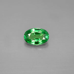 0.54캐럿 천연 크롬 그린 차보라이트 가넷, 타원형 컷, 6.1×4.2 mm, VS-SI