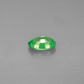 0.54캐럿 천연 크롬 그린 차보라이트 가넷, 타원형 컷, 6.1×4.2 mm, VS-SI