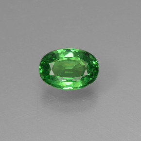 0.52캐럿 천연 크롬 그린 차보라이트 가넷, 타원형 컷, 5.9×4.1 mm, VS