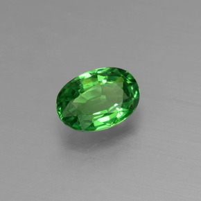 0.52캐럿 천연 크롬 그린 차보라이트 가넷, 타원형 컷, 5.9×4.1 mm, VS