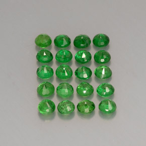 캐럿 천연 크롬 그린 차보라이트 가넷 보석, 라운드 컷, 2.31 mm, VS