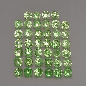 캐럿 천연 그린 차보라이트 가넷 보석, 라운드 컷, 2.15 mm, VVS-VS