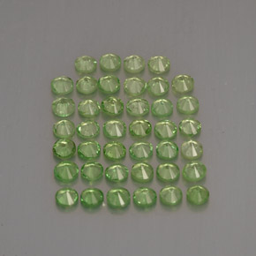 캐럿 천연 그린 차보라이트 가넷 보석, 라운드 컷, 2.15 mm, VVS-VS