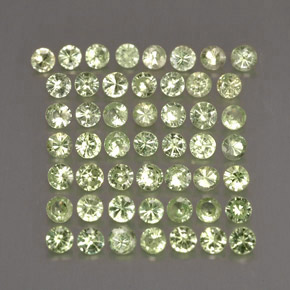 캐럿 천연 라이트 그린 차보라이트 가넷 보석, 라운드 컷, 1.66 mm, VS