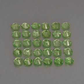 캐럿 천연 그린 차보라이트 가넷 보석, 라운드 컷, 2.24 mm, VS