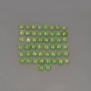 캐럿 천연 그린 차보라이트 가넷 보석, 라운드 컷, 1.68 mm, VS