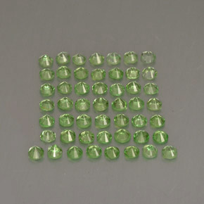 캐럿 천연 그린 차보라이트 가넷 보석, 라운드 컷, 1.66 mm, VS