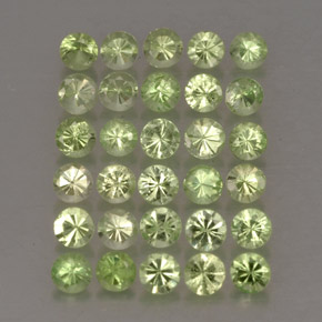 캐럿 천연 라이트 그린 차보라이트 가넷 보석, 라운드 컷, 1.88 mm, VS