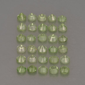 캐럿 천연 라이트 그린 차보라이트 가넷 보석, 라운드 컷, 1.88 mm, VS