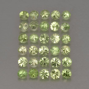 캐럿 천연 라이트 그린 차보라이트 가넷 보석, 라운드 컷, 1.95 mm, VS
