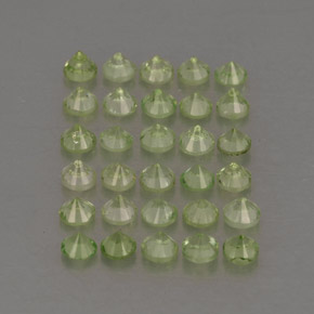 캐럿 천연 라이트 그린 차보라이트 가넷 보석, 라운드 컷, 1.95 mm, VS