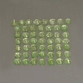 캐럿 천연 그린 차보라이트 가넷 보석, 라운드 컷, 1.73 mm, VS