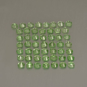 캐럿 천연 그린 차보라이트 가넷 보석, 라운드 컷, 1.94 mm, VS