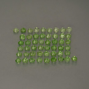 캐럿 천연 라이트 그린 차보라이트 가넷 보석, 라운드 컷, 1.63 mm, VS