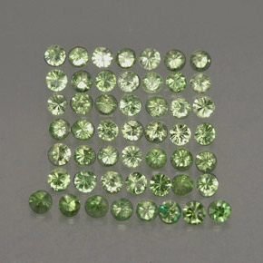 캐럿 천연 라이트 그린 차보라이트 가넷 보석, 라운드 컷, 1.59 mm, VS