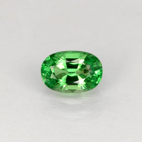 0.63캐럿 천연 그린 차보라이트 가넷, 타원형 컷, 6.1×4.2 mm, VS
