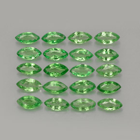 3.00캐럿 천연 밝은 그린 차보라이트 가넷 보석, 마퀴즈, 5.2×2.6 mm, VS