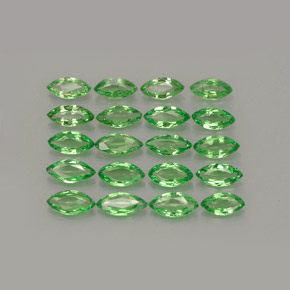 캐럿 천연 크롬 그린 차보라이트 가넷 보석, 마퀴즈, 5×2.5 mm, VS
