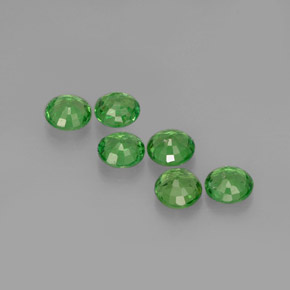 캐럿 천연 크롬 그린 차보라이트 가넷 보석, 라운드 컷, 3.64 mm, VS