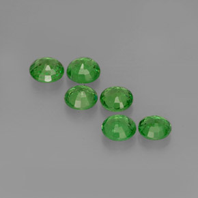 캐럿 천연 크롬 그린 차보라이트 가넷 보석, 라운드 컷, 3.66 mm, VS