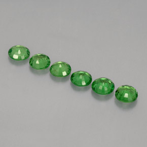 캐럿 천연 크롬 그린 차보라이트 가넷 보석, 라운드 컷, 3.50 mm, VS