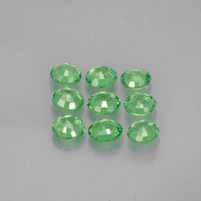 캐럿 천연 크롬 그린 차보라이트 가넷 보석, 라운드 컷, 3.59 mm, VS