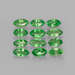 캐럿 천연 크롬 그린 차보라이트 가넷 보석, 마퀴즈, 4.1×2.3 mm, VS