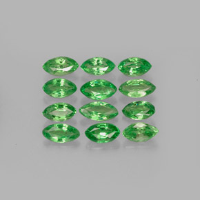 캐럿 천연 크롬 그린 차보라이트 가넷 보석, 마퀴즈, 4.1×2.3 mm, VS
