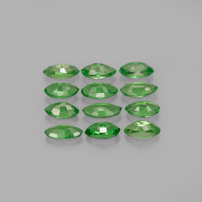 캐럿 천연 크롬 그린 차보라이트 가넷 보석, 마퀴즈, 4.1×2.3 mm, VS