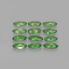 캐럿 천연 크롬 그린 차보라이트 가넷 보석, 마퀴즈, 5×2.6 mm, VS
