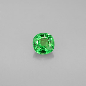 0.46캐럿 천연 그린 차보라이트 가넷, 쿠션 컷, 4.5×4.4 mm, VS-SI
