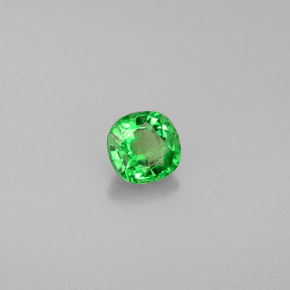 0.46캐럿 천연 그린 차보라이트 가넷, 쿠션 컷, 4.5×4.4 mm, VS-SI