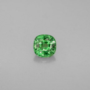 0.48캐럿 천연 그린 차보라이트 가넷, 쿠션 컷, 4.5×4.5 mm, VS