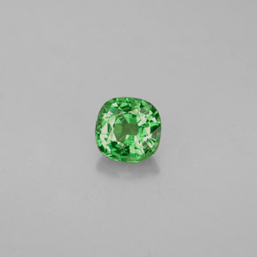 0.48캐럿 천연 그린 차보라이트 가넷, 쿠션 컷, 4.5×4.5 mm, VS