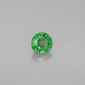 0.47캐럿 천연 그린 차보라이트 가넷, 라운드 컷, 4.47 mm, VS-SI