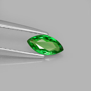 0.41캐럿 천연 크롬 그린 차보라이트 가넷, 마퀴즈, 7.1×3.7 mm, VS