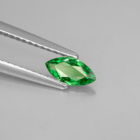 0.33캐럿 천연 크롬 그린 차보라이트 가넷, 마퀴즈, 6.8×3.4 mm, VVS-VS