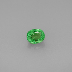 0.48캐럿 천연 그린 차보라이트 가넷, 타원형 컷, 4.7×3.8 mm, VS