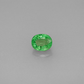 0.48캐럿 천연 그린 차보라이트 가넷, 타원형 컷, 4.7×3.8 mm, VS