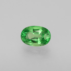 0.59캐럿 천연 그린 차보라이트 가넷, 타원형 컷, 6×4 mm, VS